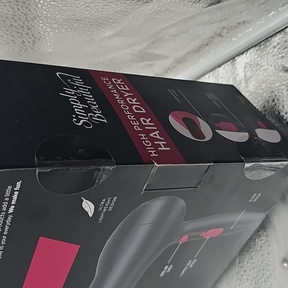 H Vivitar Simply Beautiful 1875 Watts Pink Black Ionic Tourmaline Hair Dryer NIB - Picture 6 of 7